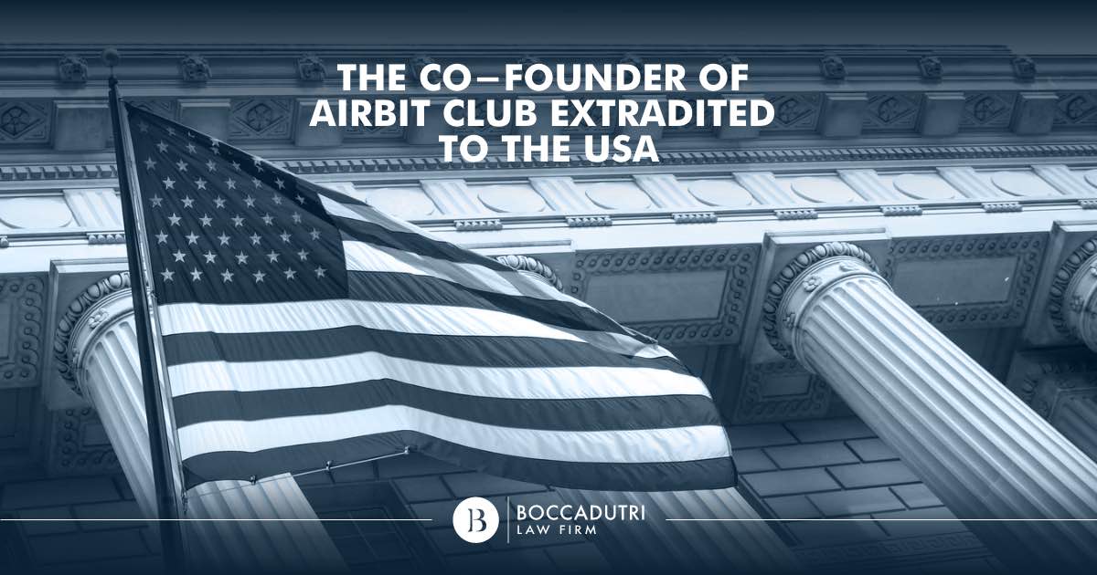 The co-founder of Airbit club extradited to the USA