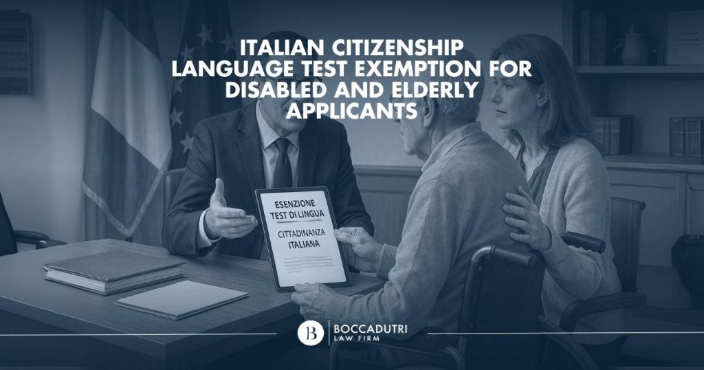 Italian Citizenship: language test exemption for disabled and elderly applicants